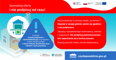 Grafika informacyjna dotycząca programu "czyste powietrze"